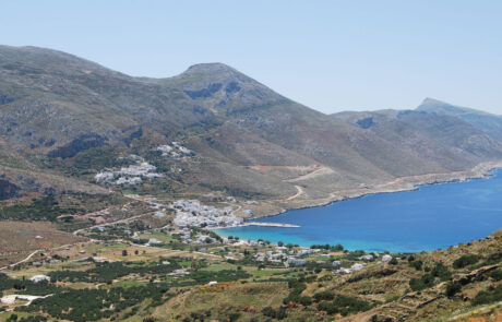 View over Aegiali Bay Amorgos