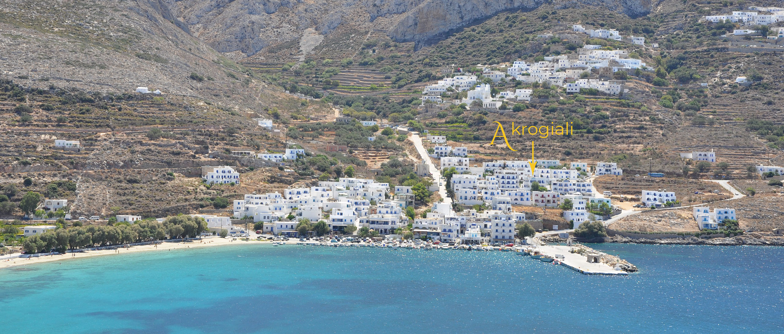 Location Studios Akrogiali on Amorgos Τοποθεσία Studios Akrogiali στην Αμοργό